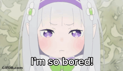 Little Girl With Flower In Hair Says I'm So Bored GIF
