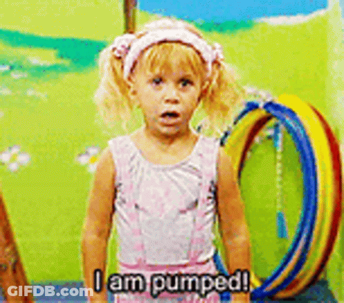 Little Girl With Hula Hoop Says I Am Pumped GIF