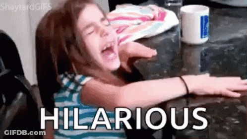Little Girl With Mouth Open Saying Hilarious GIF