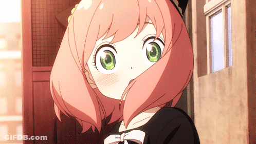 Little Girl With Pink Hair And Green Eyes GIF