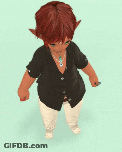 Little Girl With Red Hair And Black Shirt GIF