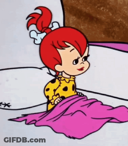 Little Girl With Red Hair Under Pink Blanket GIF