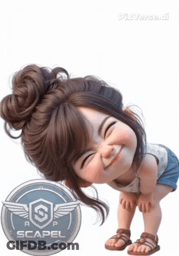 Little Girl With Scalpel Logo GIF