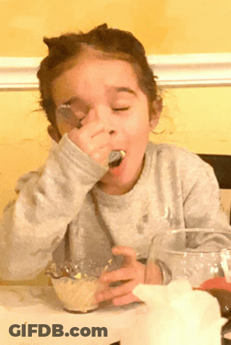 Little Girl With Spoon In Mouth GIF