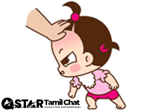 Little Girl With Star Tamil Chat Logo GIF