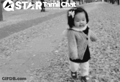 Little Girl With Star Tamil Chat Logo GIF