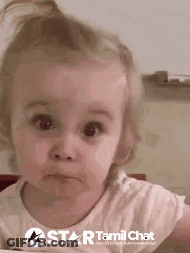Little Girl With Star Tamil Chat Logo GIF