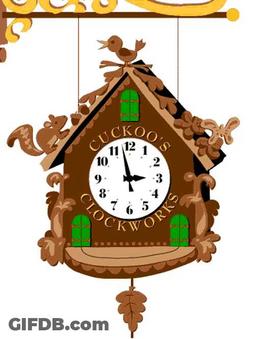 Little House Clock GIF