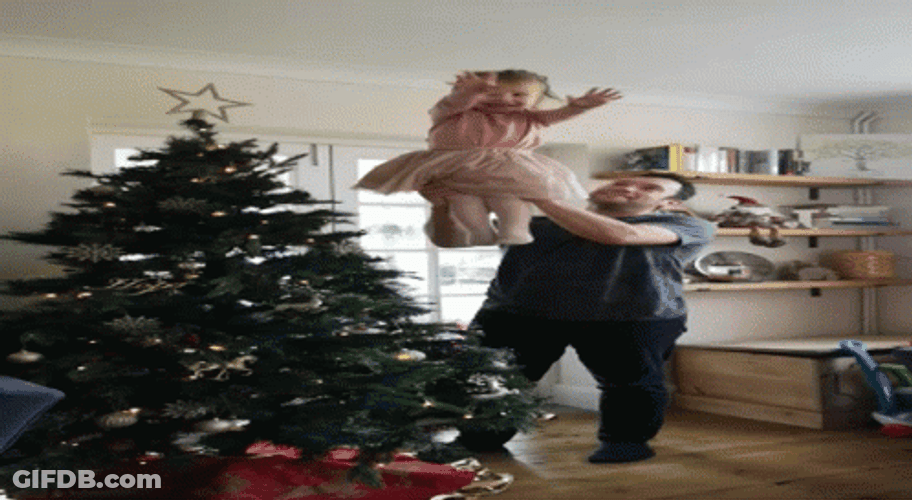 Little Kid Ready For Christmas Party GIF
