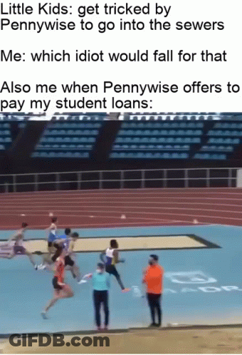 Little Kids Get Tricked By Pennywise To Go Into The Sewers Meme GIF