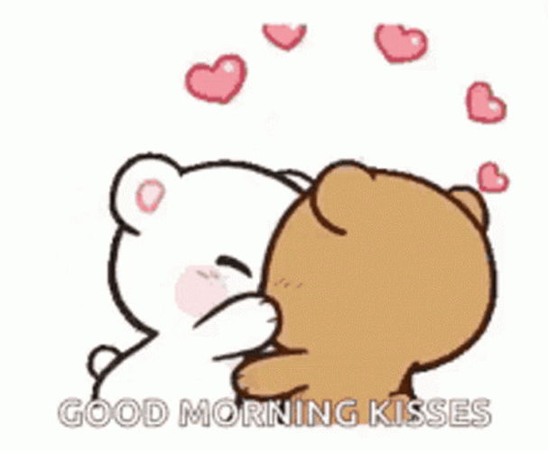 Little Kitty Good Morning Morning Kisses GIF