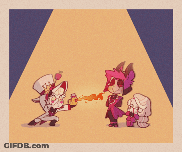 Little Lucifer Hazbin Hotel Spraying Fire GIF