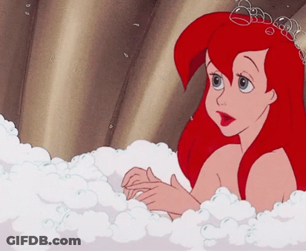 Little Mermaid Ariel Blowing Bubbles GIF