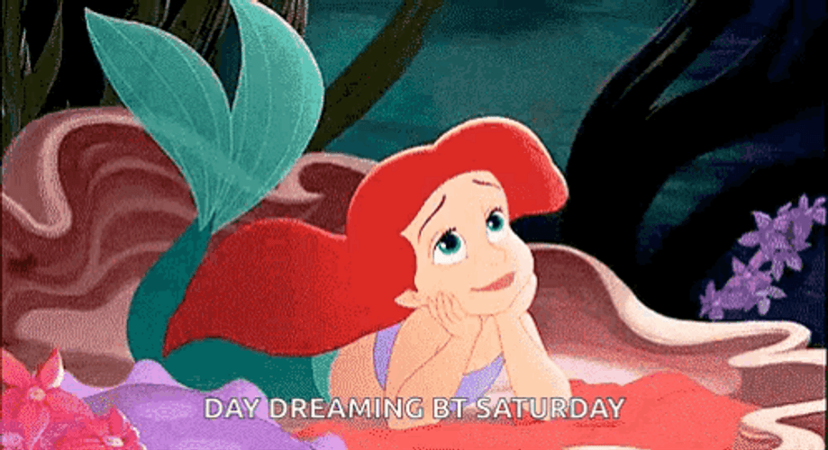 Little Mermaid Ariel Day Dreaming GIF
