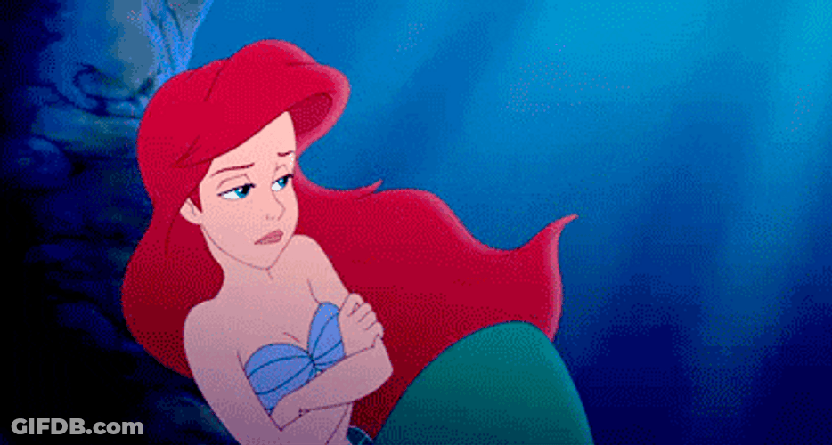 Little Mermaid Ariel Heavy Sigh GIF