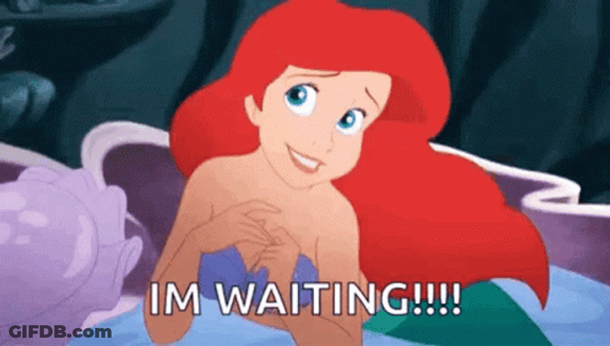 Little Mermaid Ariel Im Waiting GIF
