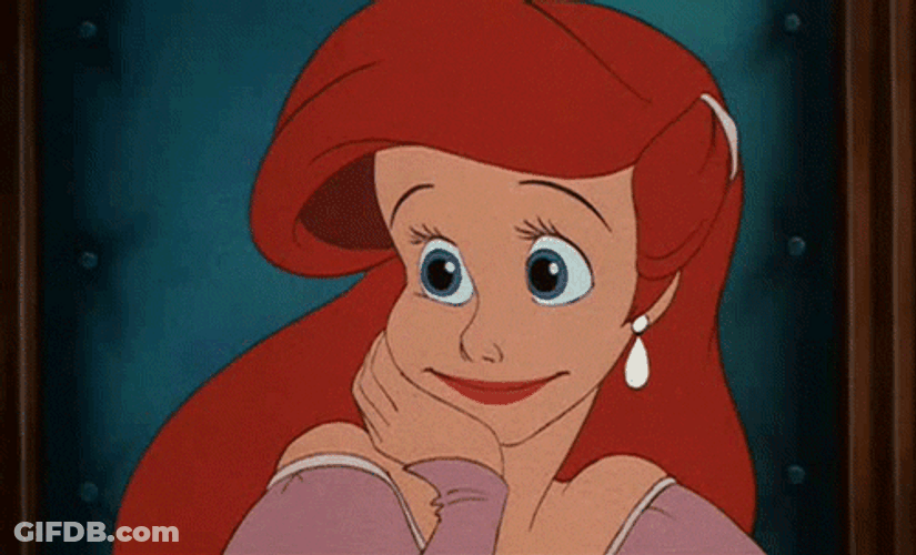 Little Mermaid Ariel Nodding Yes GIF
