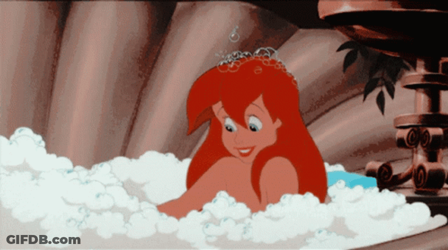 Little Mermaid Ariel Playing Bubbles GIF