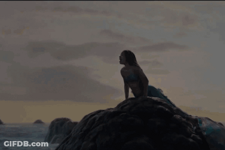 Little Mermaid Ariel Rock GIF
