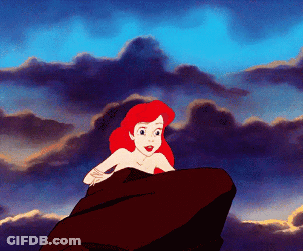 Little Mermaid Ariel Water Splash GIF