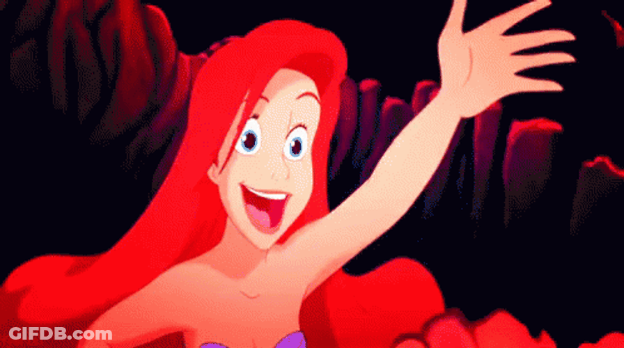 Little Mermaid Ariel Waving Hello GIF