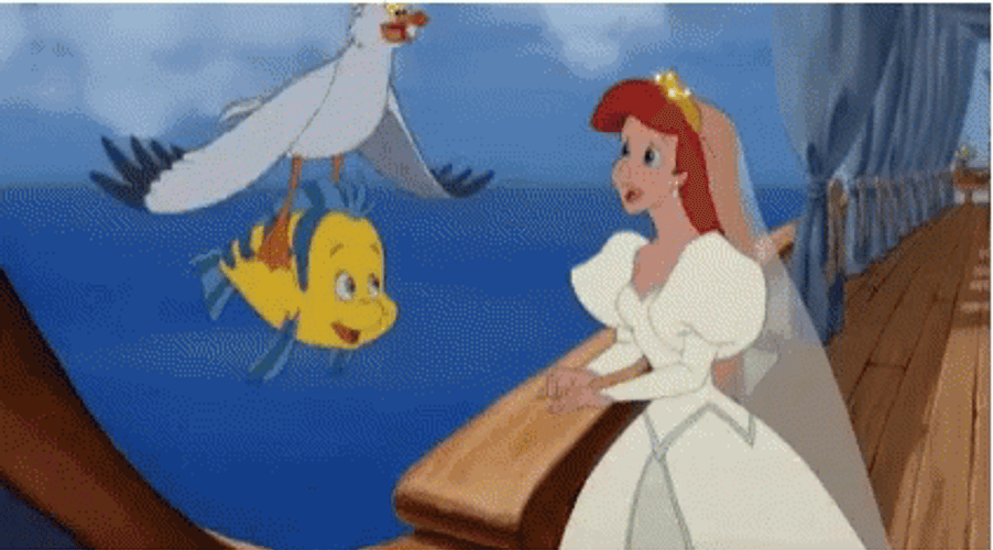 Little Mermaid Ariel Wedding Day GIF