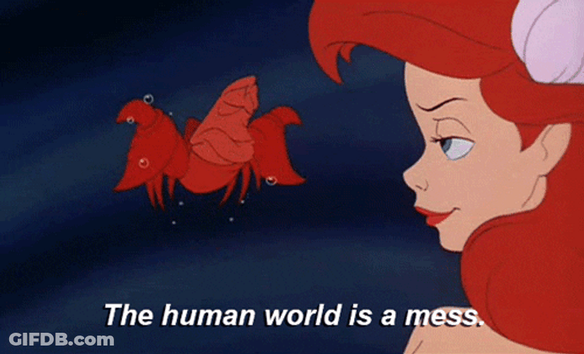 Little Mermaid The Human World Is Mess GIF