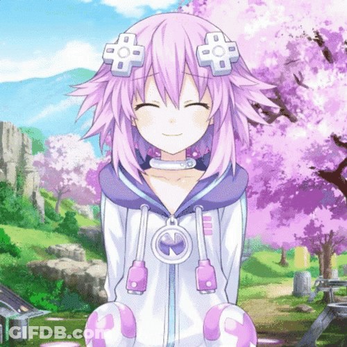 Little Neptune Purple Hair Anime GIF