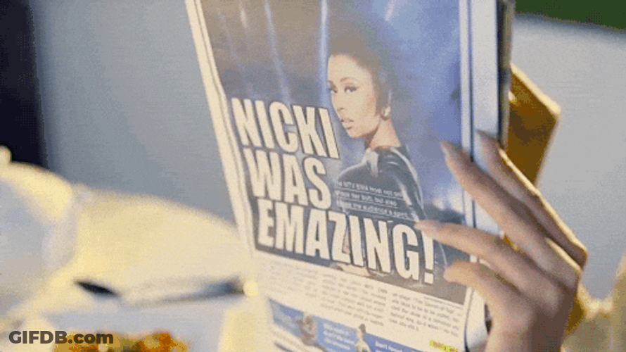 Little Nicky Minaj Reading Newsletter GIF