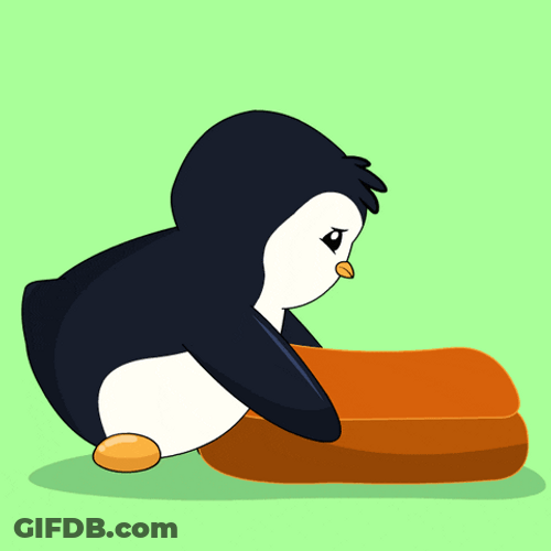 Little Penguin Exhausted GIF