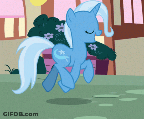 Little Pony Trixie Skipping GIF