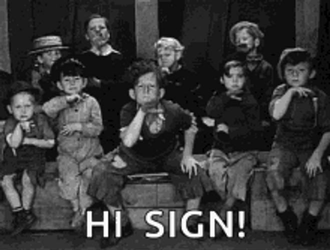 Little Rascals Hi Sign GIF