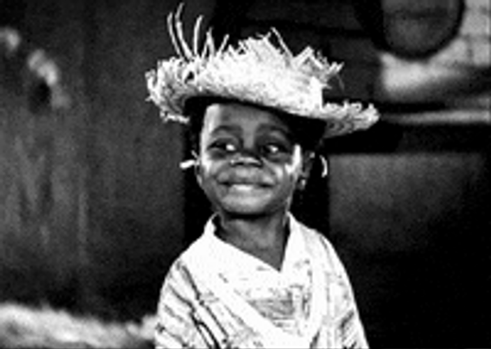 Little Rascals Wearing Straw Hat GIF