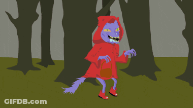 Little Red Riding Hood In The Woods GIF