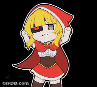 Little Red Riding Hood Is Wearing A Red Cape With A Heart On It . GIF