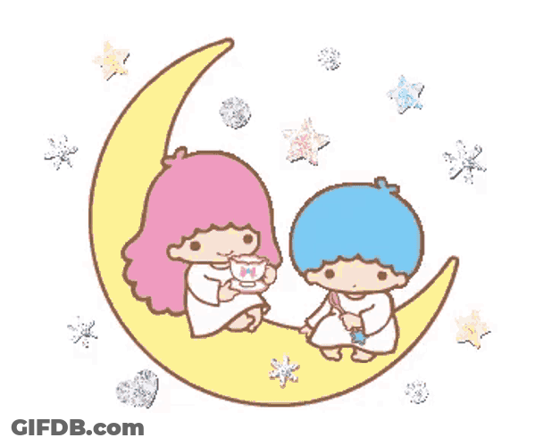 Little Twin Star Moon GIF