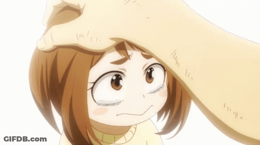 Little Uraraka Patting Head GIF
