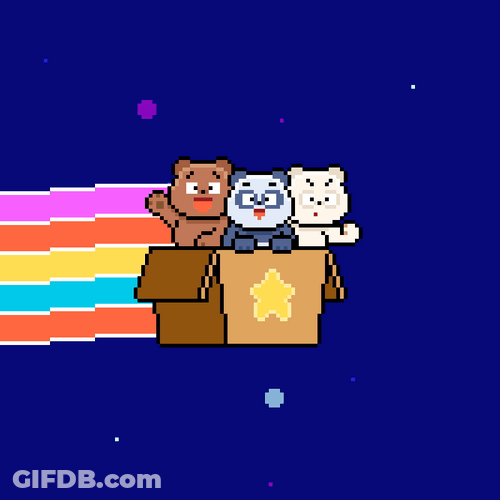 Little We Bare Bears As Neon Cat GIF