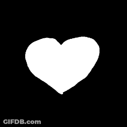 Little White Heart Tunnel GIF