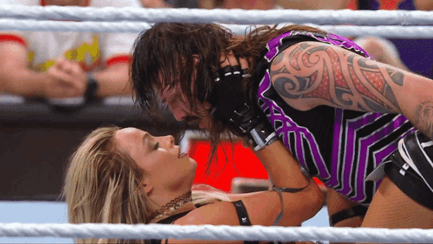 Liv Morgan And Dominik Mysterio Kiss GIF