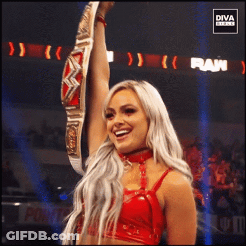 Liv Morgan Raising Championship Belt GIF