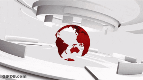 Live Breaking Sign With Globe GIF