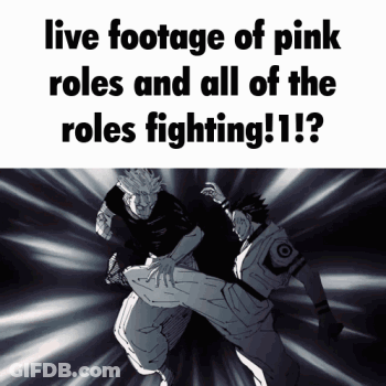 Live Footage Of Pink Roles And All Of The Roles Fighting ! 1 ! GIF