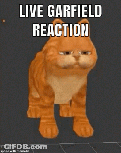 Live Garfield Reaction Cartoon Cat GIF