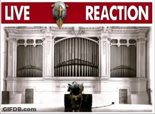 Live Reaction Sign With Organ GIF