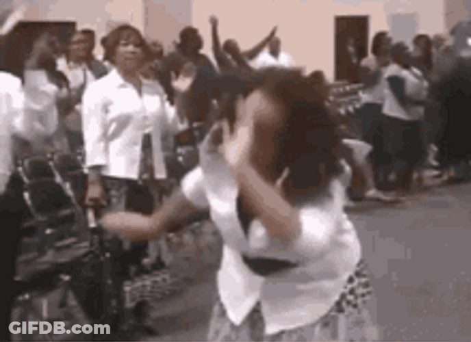Lively Believer In The Front Praise Dance GIF