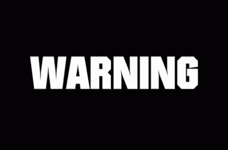Lively Glitching Warning Text GIF