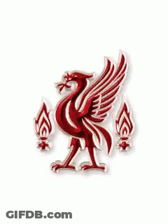 Liverpool FC Logo Red Bird With Wings And Flames GIF