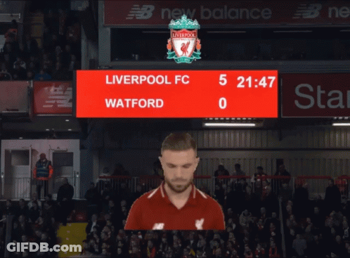 Liverpool FC Scoreboard Watford 0 Points GIF