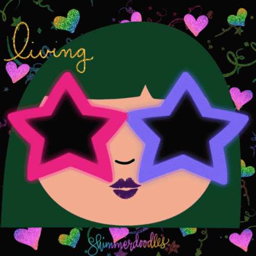 Living My Best Life Rainbow Star GIF